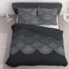 Antracytowa pościel do sypialni z bawełny satynowej 200x200