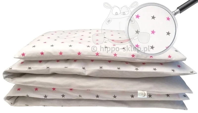 Be baby mała pościel dziecięca w szare gwiazdki 100x135 lub 90x120