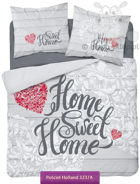 Bawełniana pościel Holland Home Sweet Home 150x200 lub 160x200