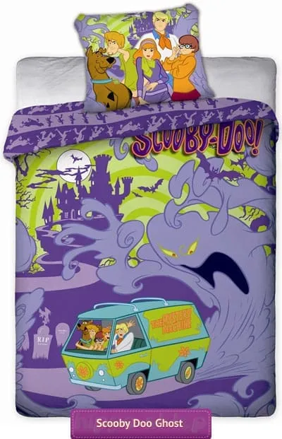 Pościel Scooby Doo Ghost 07 fioletowa, Faro