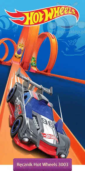 Ręcznik Hot Wheels Mattel 70x140, niebieski