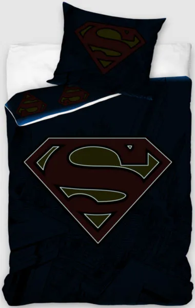 Elementy świecące w ciemności na pościeli Superman