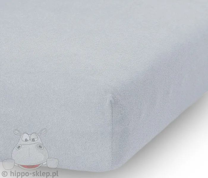 Szare prześcieradło frote z gumką 60x120, 80x160, 90x200