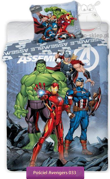 Pościel Avengers Assemble 160x200 lub 140x200