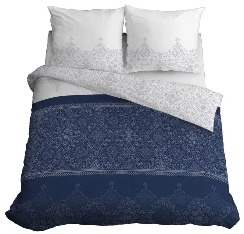 Wzorzysta pościel z satyny bawełnianej 180x200