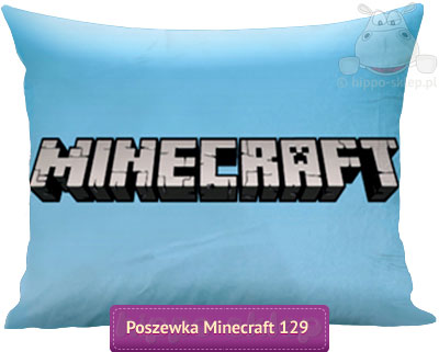 Minecraft duża poszewka 70x80 cm błękitna