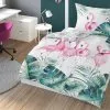 Pościel flamingi i liście monstery 140x180 lub 140x160