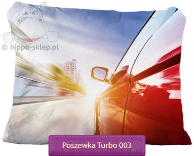 Duża poszewka z samochodem 70x80, czerwona