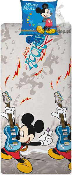Pościel do przedszkola Myszka Mickey Disney z wypełnieniami 80x200 + 40x40