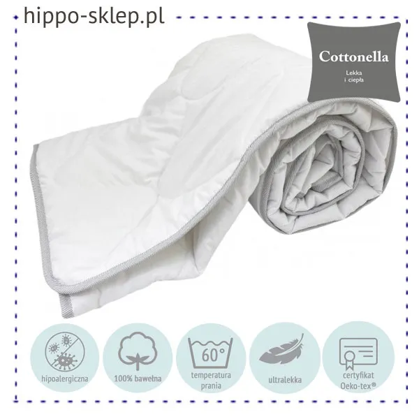 Wiosenno-letnie kołdry Cottonella z poszyciem z bawełny 160x200