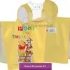 Puchatek i Tygrysek ręcznik z kapturem ponczo 60x120, żółty