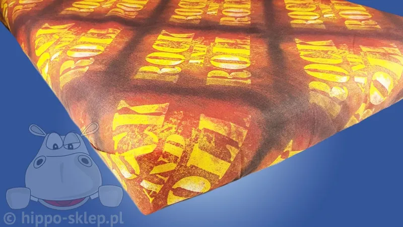 Prześcieradło młodzieżowe rock and roll 01 żółte