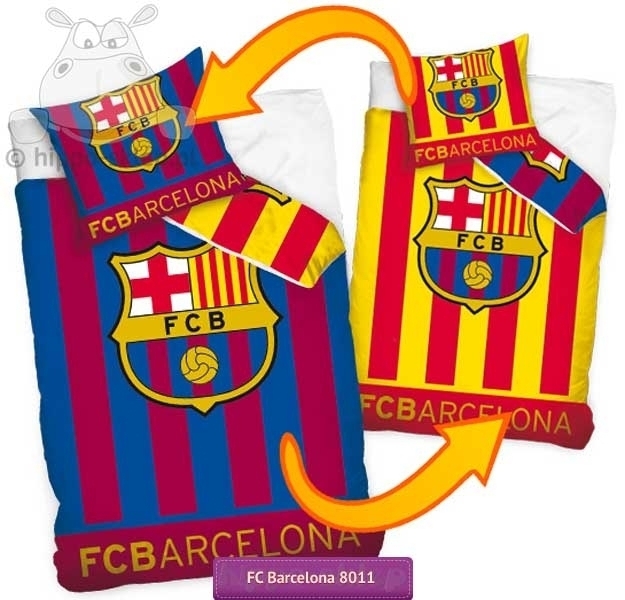 Piłkarska pościel FC Barcelona 160x200, wzór obustronny