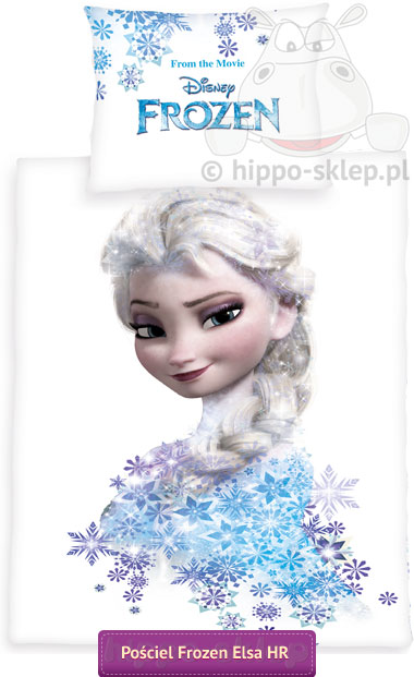 Biała pościel z Elzą - Disney Frozen, 100x160 i 120x160