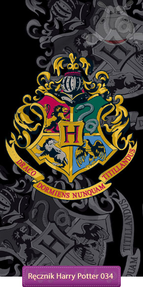 Ręcznik Harry Potter Hogwart 70x140, czarny