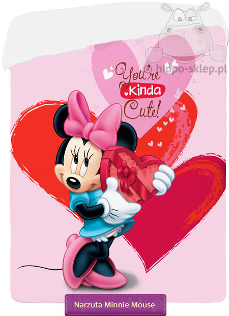 Narzuta z Myszką Minnie Mouse 160x200, rózowa