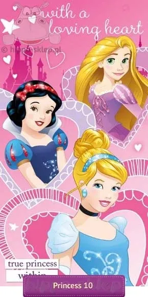 Plażowy ręcznik Disney Princess 70x140 cm, rózowy