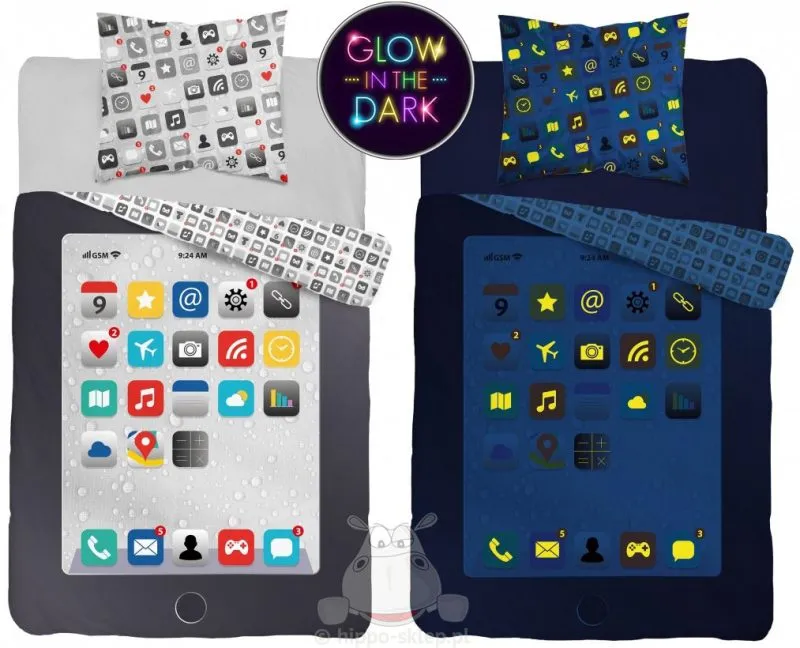 Pościel z elementami świecącymi w ciemności - tablet 120x160 i 140x160