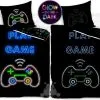 Czarna pościel świecąca z game padem 120x160, 140x180