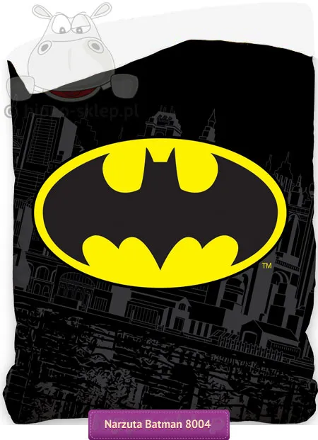 Narzuta Batman czarna 140x195