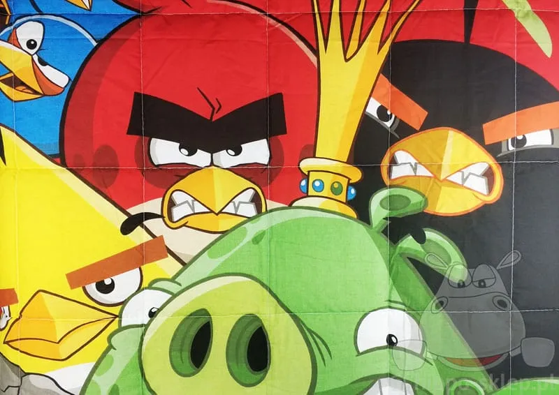Pikowa narzuta Angry Birds dla chłopca