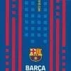 Polarowy koc FC Barcelona 110x140, niebiesko-bordowy