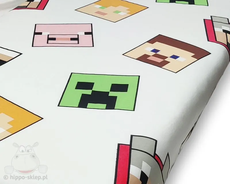 Prześcieradło z bohaterami gry Minecraft dla chłopców