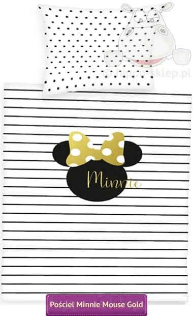 Pościel dla dzieci Minnie Mouse gold 135x200