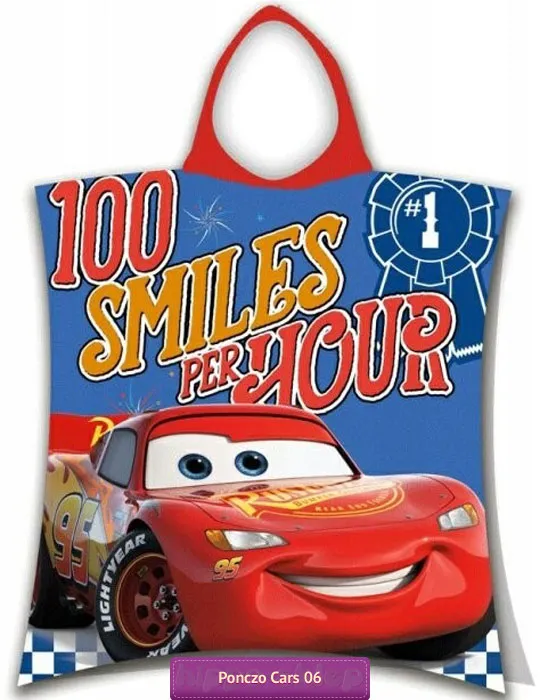 Plażowy ręcznik z kapturem Auta Cars
