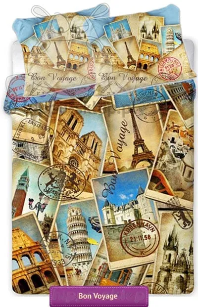 Pościel pocztówki miast i budowli 150x200 lub 160x200 + 2x 70x80