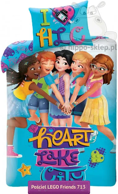 Pościel dla dzieci Lego Friends LEG 713BL, Character World, 5902729043281