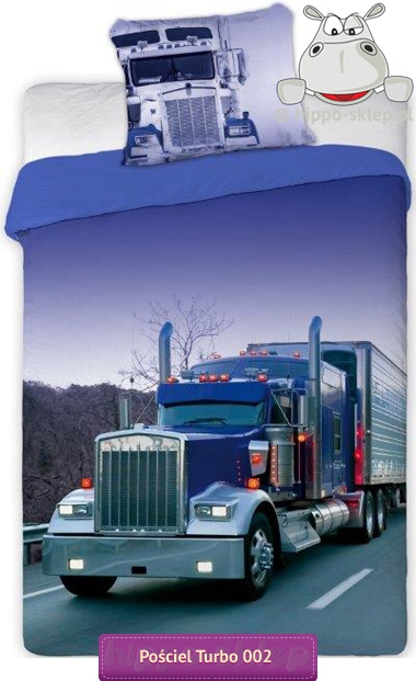 Pościel ciężarówka Tir, 160x200, 140x200, 140x180 cm, niebieska