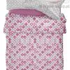 Pościel w różowo-szare serduszka 160x200