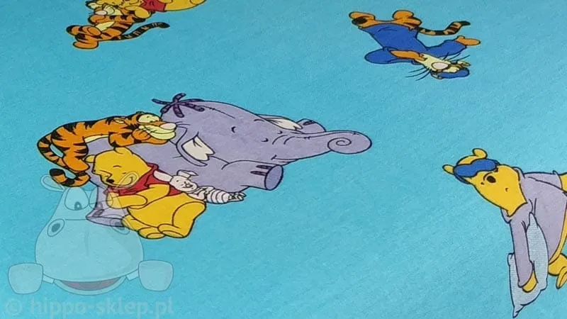 Prześcieradło dziecięce Kubuś Puchatek WTP 04 niebieskie