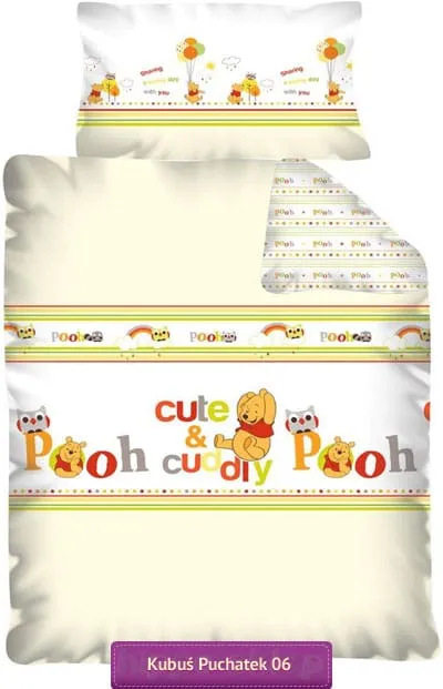 Pościel do łóżeczka dziecięcego z Kubusiem Puchatkiem, Disney
