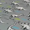 Szare prześcieradło z Dinozaurami