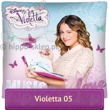 Poszewka na poduszkę z Violettą 40x40 cm, błękitno-fioletowa