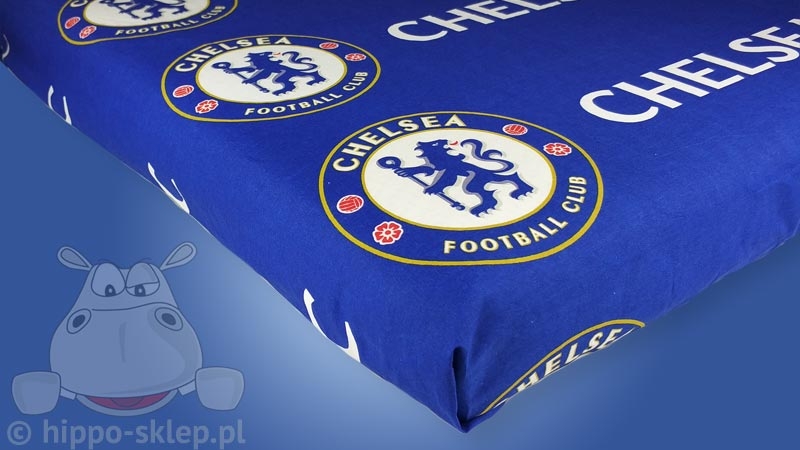 Chelsea Londyn prześcieradło 140x200 niebieskie