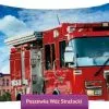 Duża poszewka z samochodem strażackim 70x80 cm, czerwona