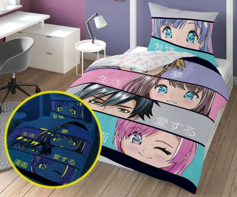 Pościel świecąca w ciemności anime - Manga 150x200, 160x200