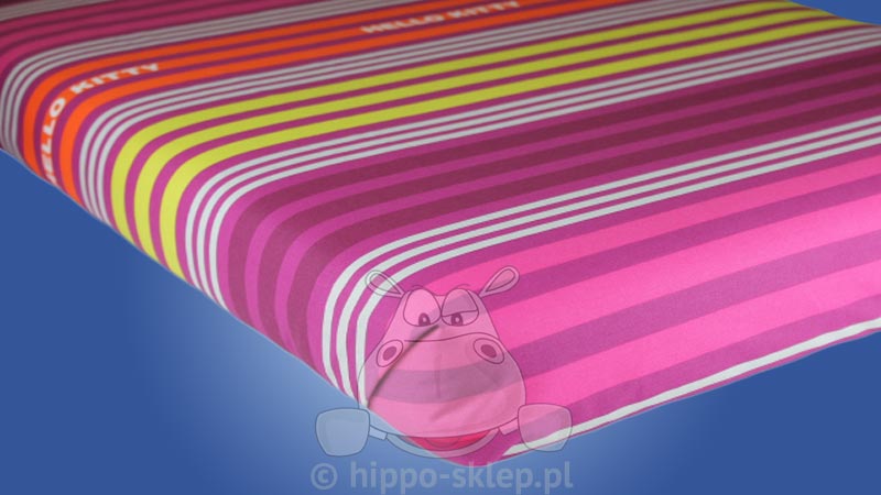 Prześcieradło dziecięce Hello Kitty HK- 004 paski 100% bawełna