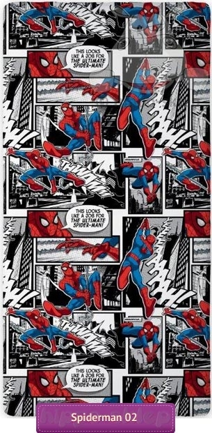 Prześcieradło Spider-Man Mega 90x200 z gumką, szare