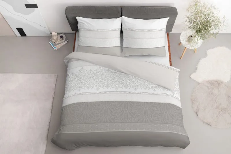 Pościel bawełna satynowa Home Satin 200x200 + 2x50x60 szara