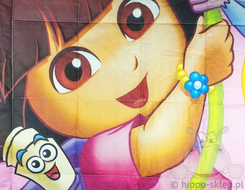 Pikowane nakrycie na łóżko Dora poznaje świat dla dziewczynki