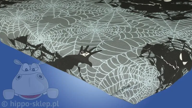 Bawełniane prześcieradło Spider-man 140x200, szare