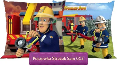 Poszewka dwustronna - jasiek ze Strażakiem Samem