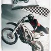 Pościel motor enduro cross 160x200, 150x200 lub 140x200, szara