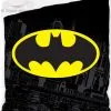 Czarna narzuta ze znaczkiem Batman 150x215