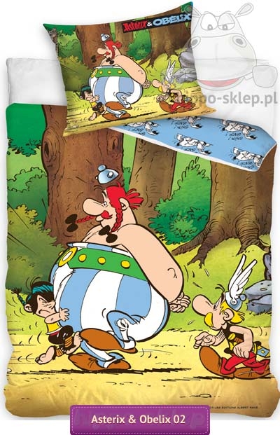 Pościel Asteriks i Obeliks w Galii 140x200 i 160x200