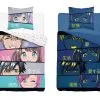 Komplet pościeli fluorescencyjnej w stylu Manga 135x200 lub 140x200